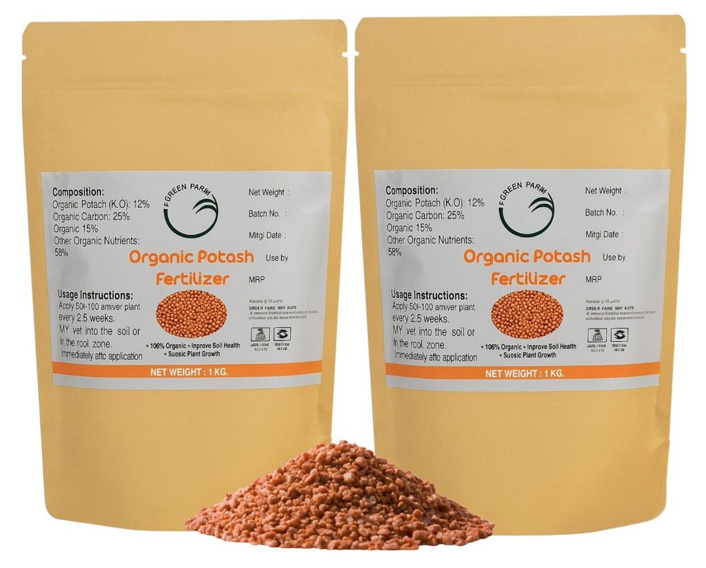 Organic Potash Fertilizer, 1KG, Plant Growth Booster for Roots, Fruits and Flowers, Soil Conditioner Pack of 1