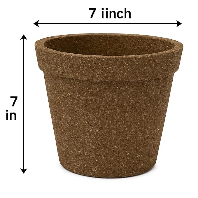 Banana Fiber Plant Pot – 5 Inch | Eco - Friendly Biodegradable Planter (Set of 1) - Vermicompost by Ecoban